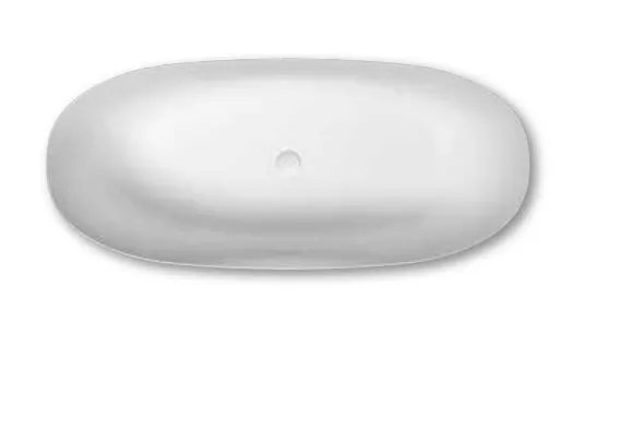 repaBAD Badewanne „Milano F“ freistehend oval 1600 × 700 mm in Arctic White