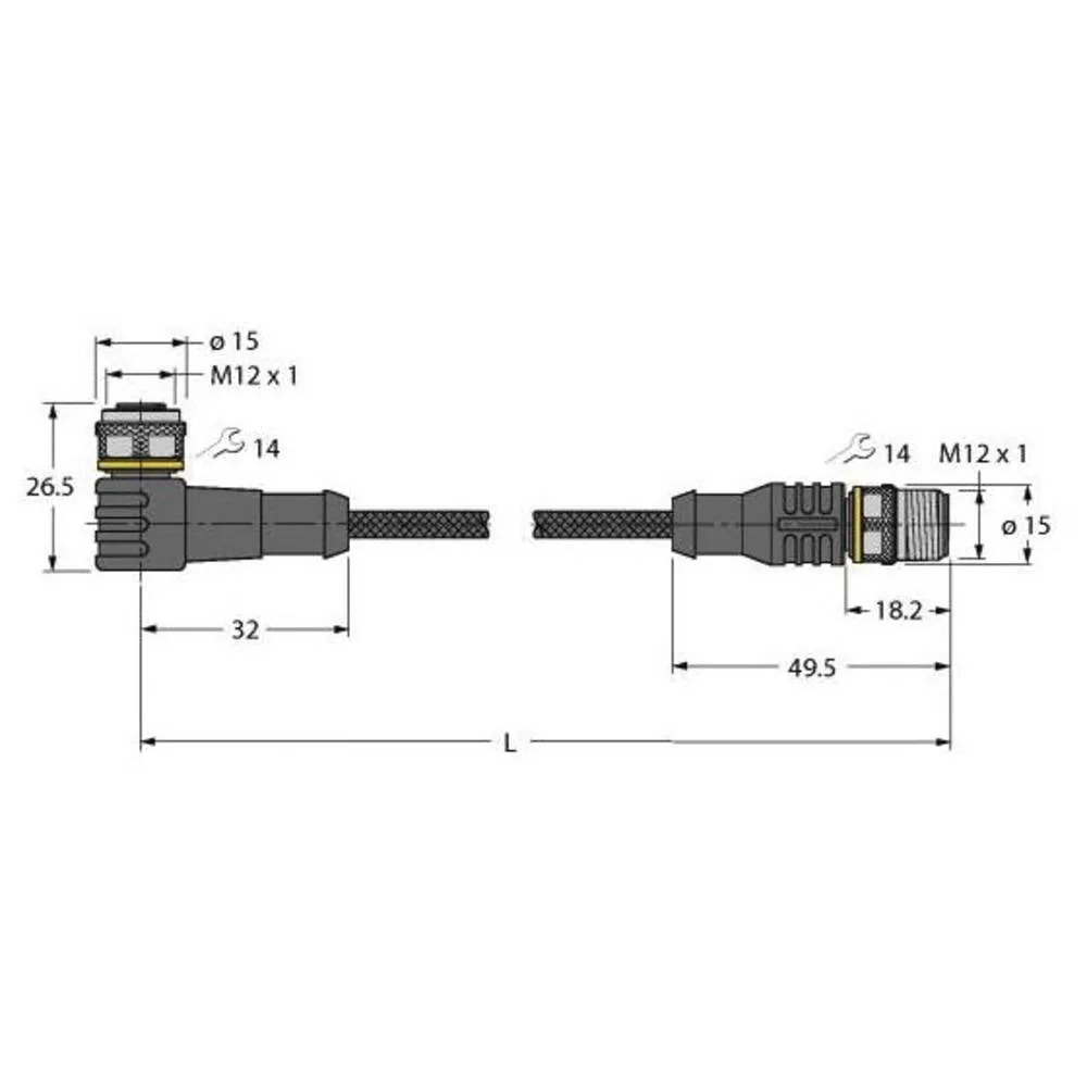 Turck 6628267 Sensor /Aktor Steckverbinder Konfektioniert Verbinder B-Ware