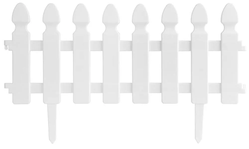 PROREGAL Gartenzaun F7052, 50 x 30cm, 4 Stück, Kunststoff