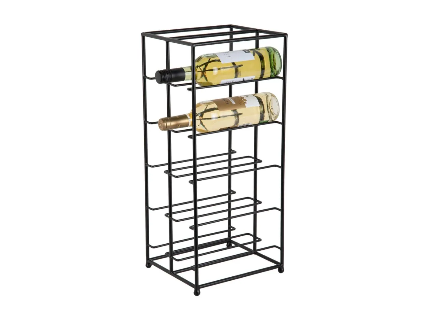 Weinregal Dual Floor - Schwarz