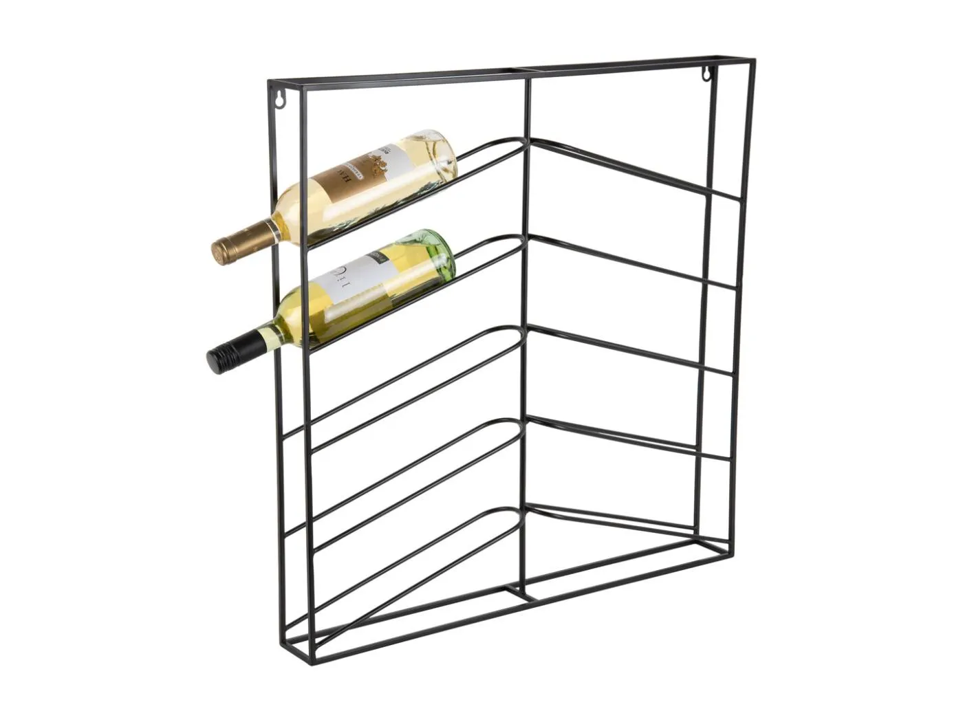 Weinregal Cuadro - Mattschwarz