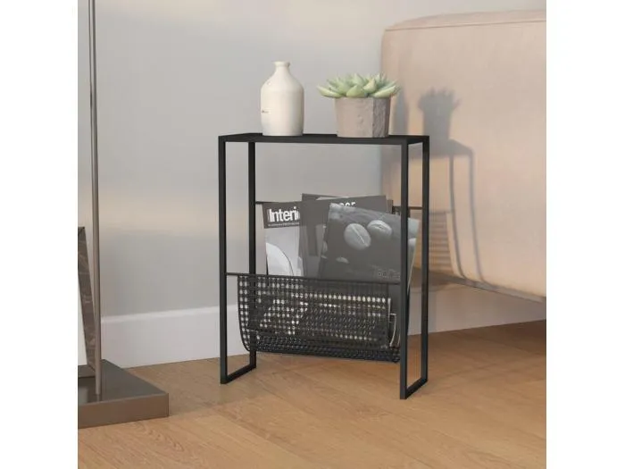 Zeitschriftenständer Schwarz 35x15x45 cm Stahl