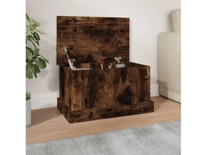 Truhe Räuchereiche 50x30x28 cm Holzwerkstoff