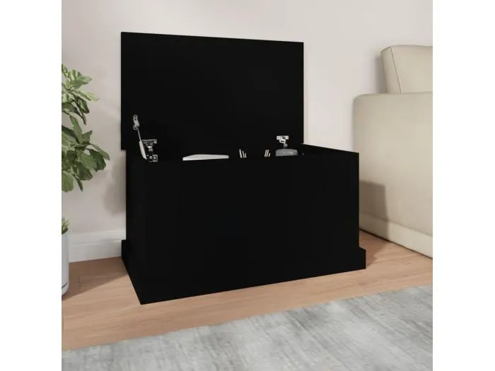 Truhe Schwarz 70x40x38 cm Holzwerkstoff
