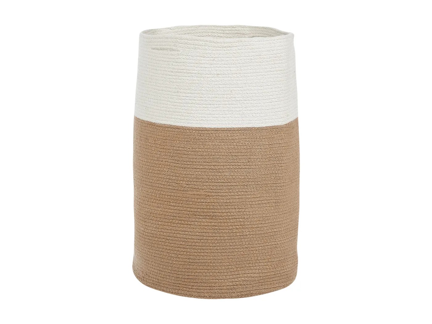 Aufbewahrungskorb Baumwolle beige/natürlich/weiß 52 cm rund Boho-Stil Ardesen