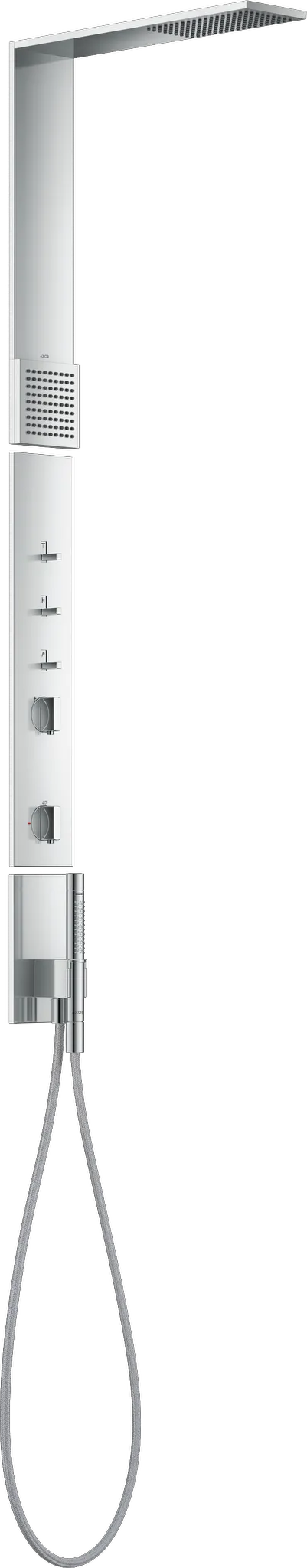 AXOR ShowerComposition Duschpaneel mit Thermostat, Kopfbrause 110/220 1jet und Schulterbrause Chrom