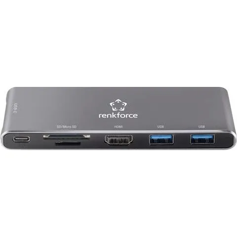 Renkforce Rf 4599772 Usb C Dockingstation Usb C Power Delivery Kartenleser 4 K B-Ware