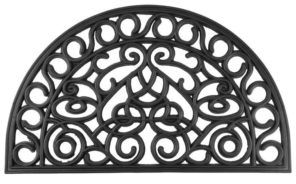 PROREGAL Fußmatte, Schmutzfangmatte RBR36, 45x75cm, Grand, Gummi Semi -Circle