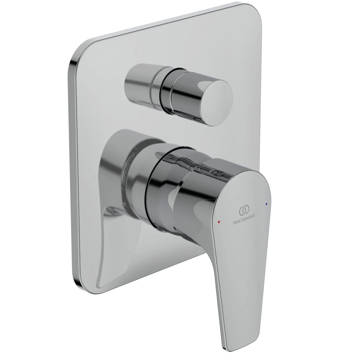 Badearmatur Unterputz Cerafine D, Bausatz 2, Rosette 163x163mm, Chrom