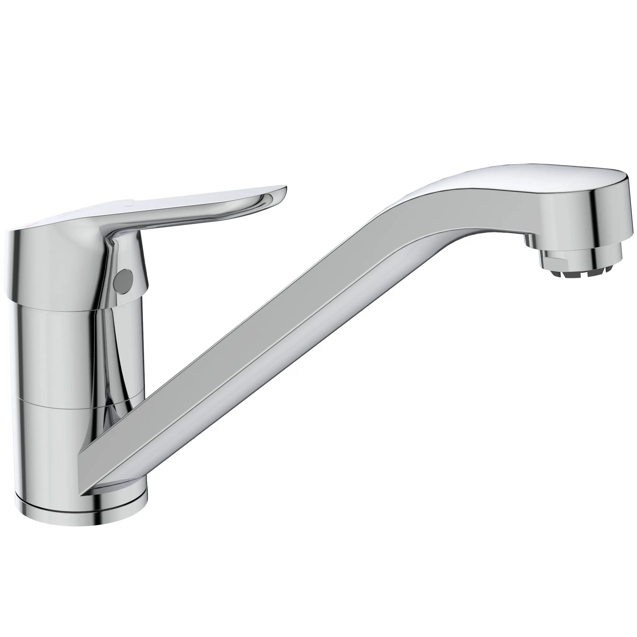 Küchenarmatur Ceraflex, Niederdruck, mit Rohrauslauf, Ausladung 228 mm, Chrom