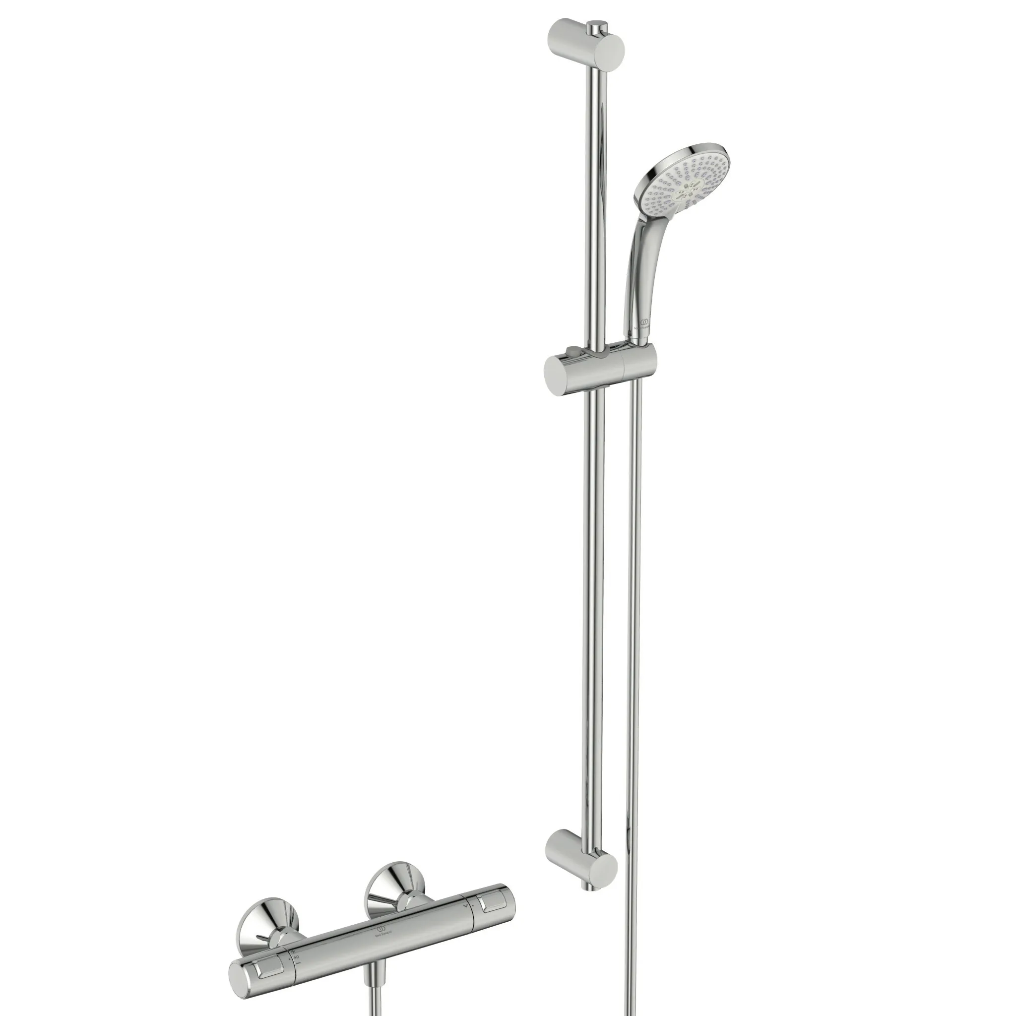 Brausethermostat Aufputz Ceratherm T25, Ausladung 80mm, mit Brausegarnitur, Brausestange 900mm, Chrom