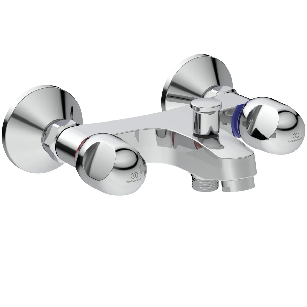 Zweigriff-Badearmatur Aufputz Alpha, Ausladung 153mm, Chrom