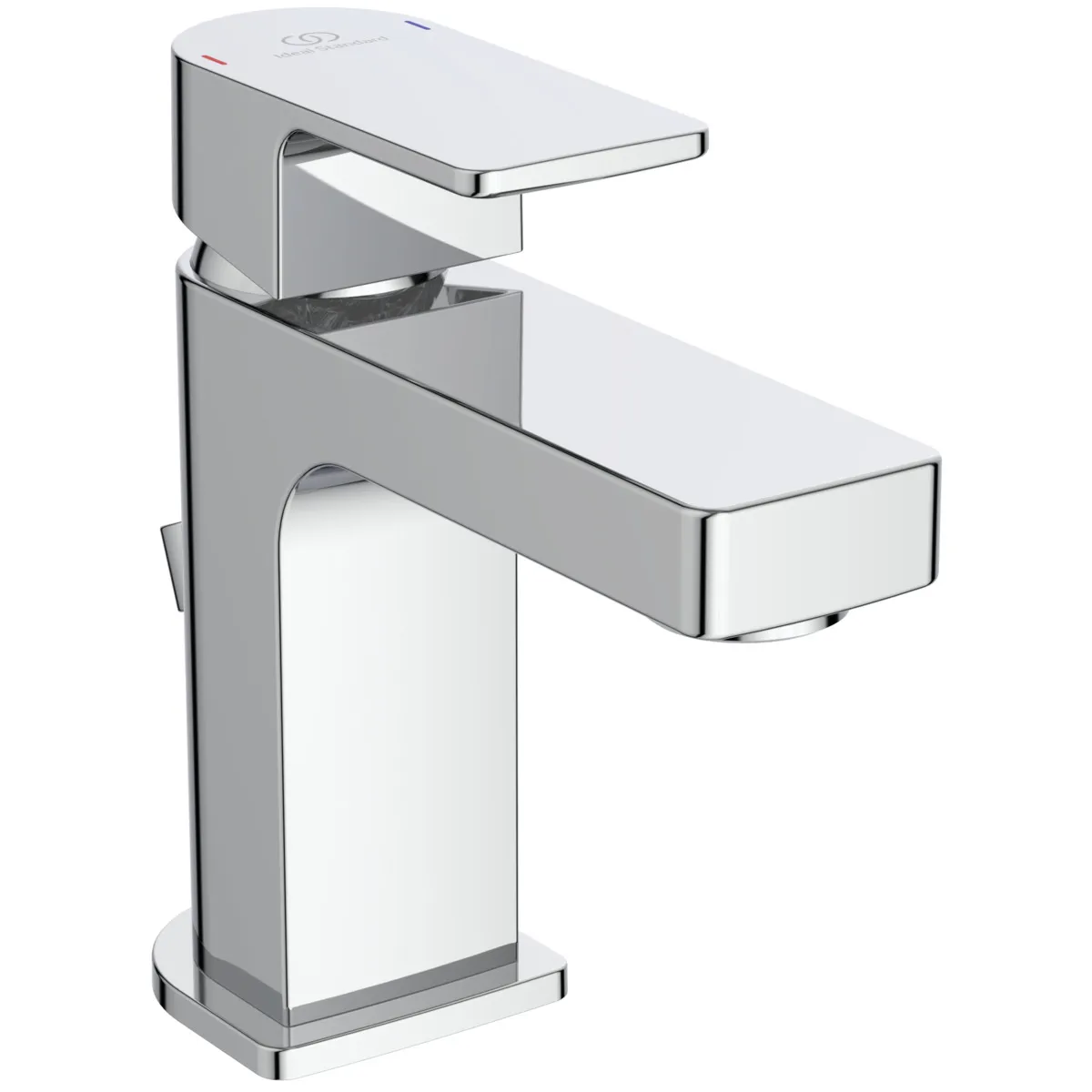 Waschtischarmatur Edge, Slim Piccolo, mit Ablaufgarnitur, Ausladung 90mm, Chrom