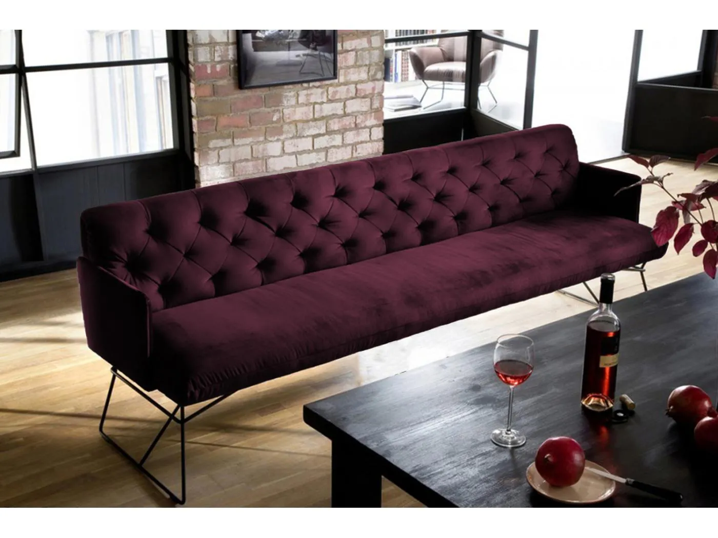 Esszimmerbank - Violett Velvet - CHARME