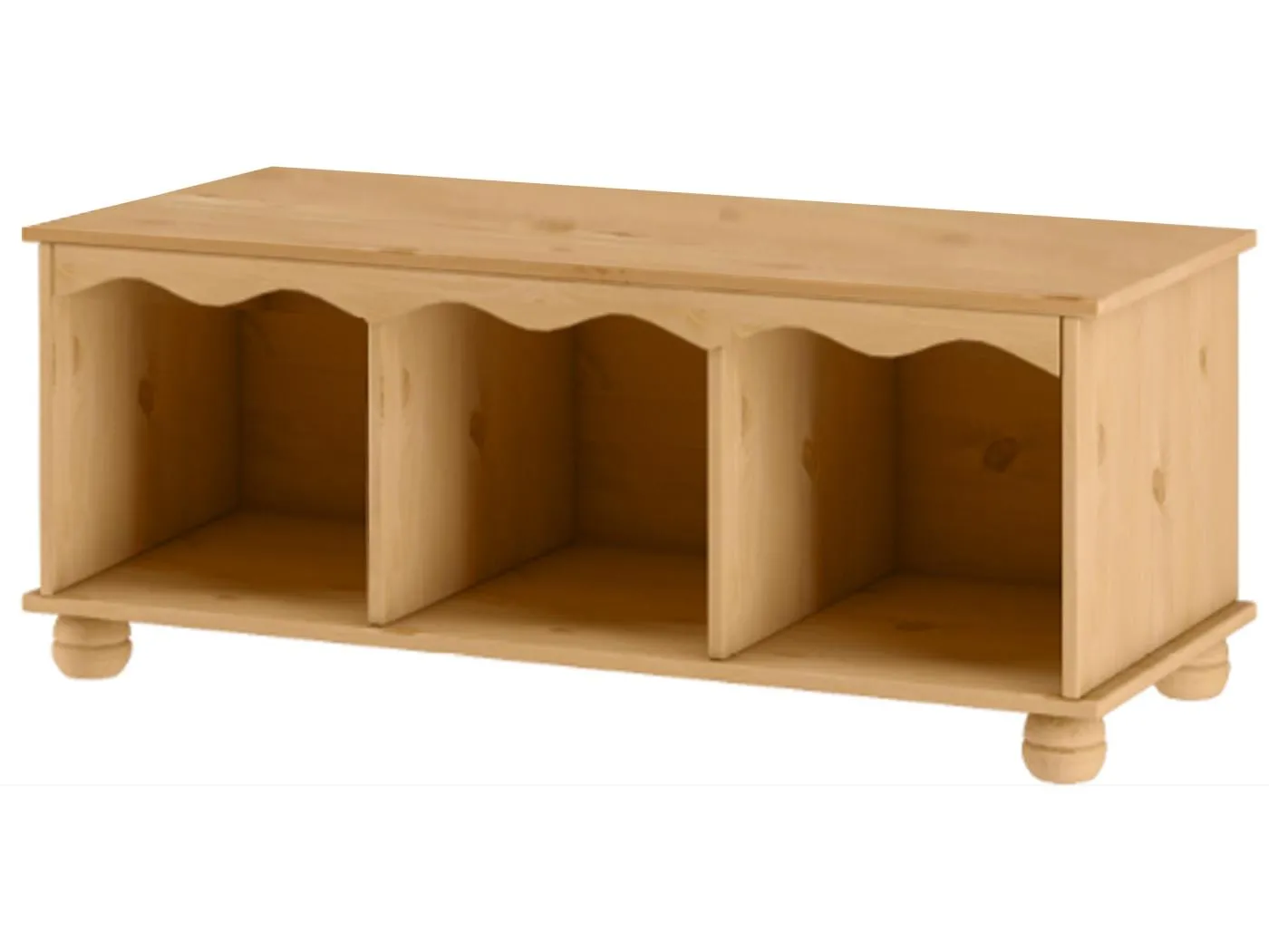 Sitzbank aus brauner Kiefer