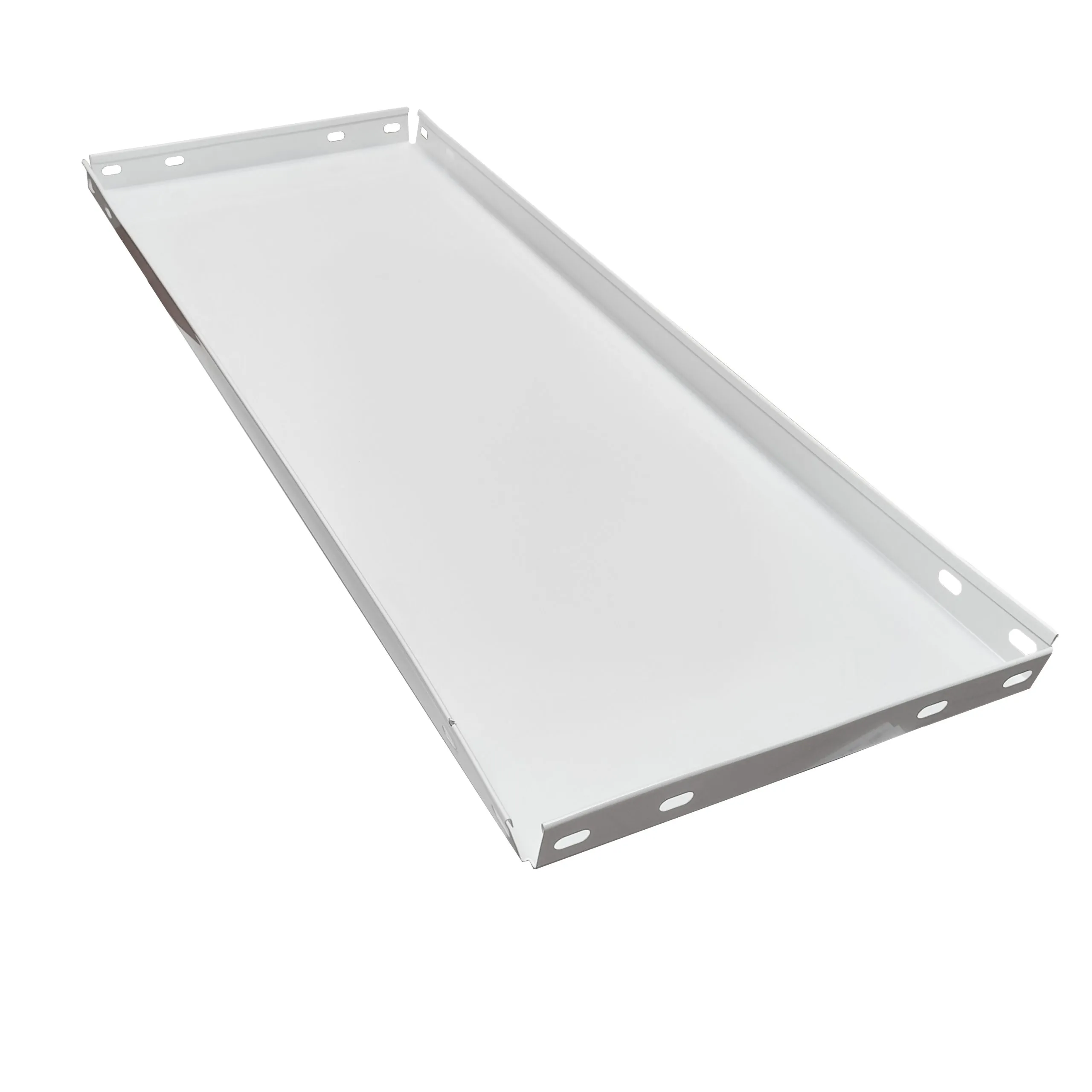 Zusatzebene für Schwerlastregal SHARK | BxT 80x30cm | Metallboden Weiß | Traversen Weiß