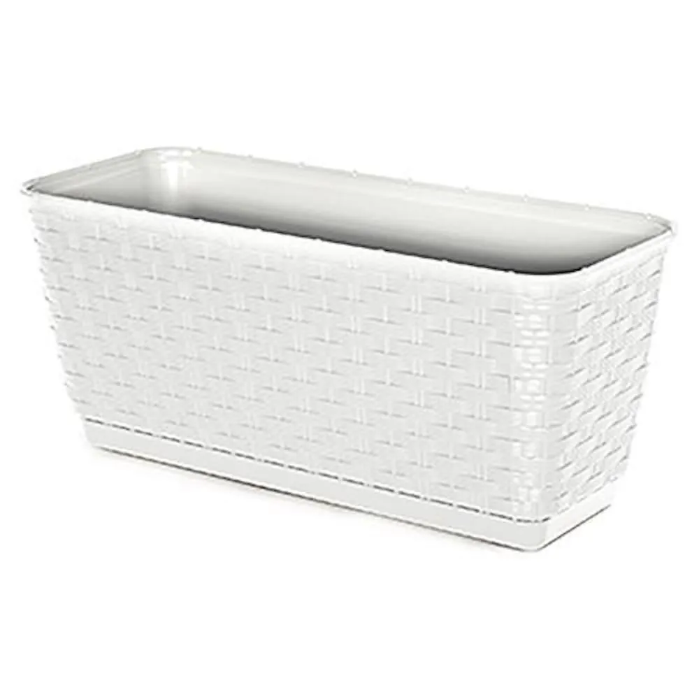 PROREGAL Blumentopf Rattan L-492mm W-172mm H-174mm 12 Liter.Rattola, Braun