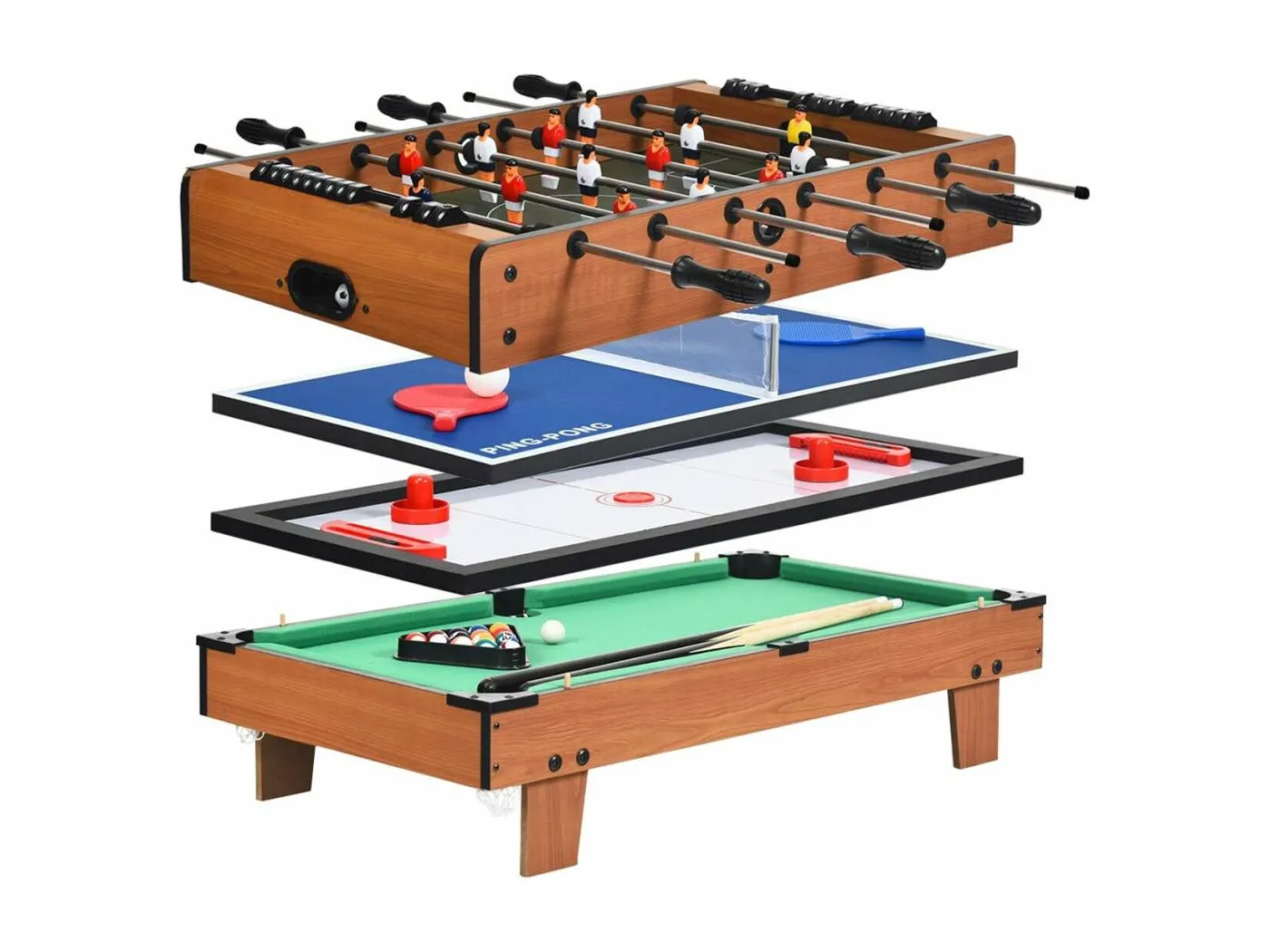 4 in 1 Spieltisch Billardtisch