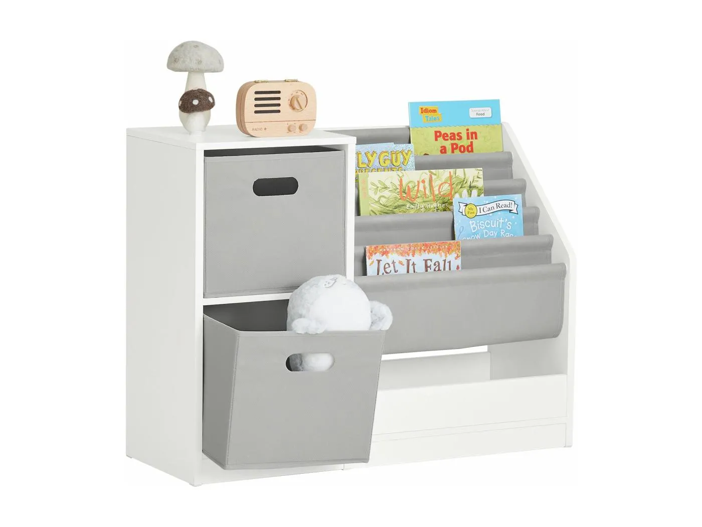 Kinderregal mit Boxen KMB76-W 30 x 61 x 80cm