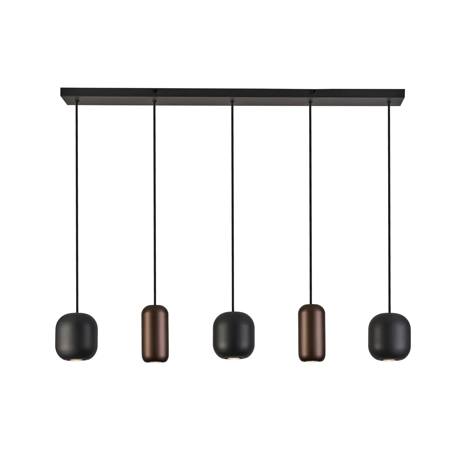 Brilliant Hängelampe Jane Länge 102 Cm Schwarz Grün Deckenlampe Deckenleuchte B-Ware