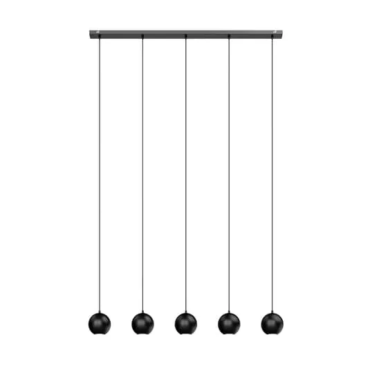 Euluna Pendelleuchte Midnight Deckenlampe Hängeleuchte 5 Flammig Gu10 Schwarz758 B-Ware