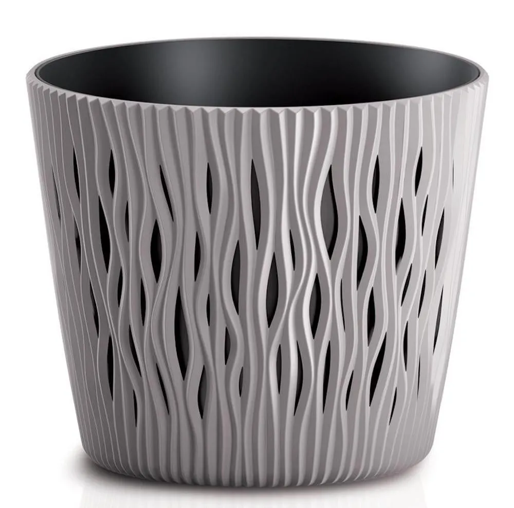 PROREGAL Blumentopf Sand Runde 190, 158x138mm, Mokka