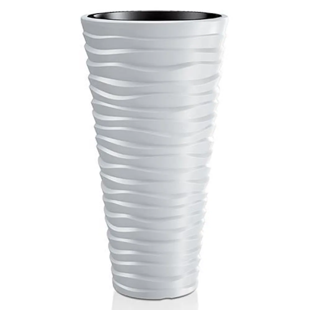 PROREGAL Blumentopf Sand schlank 400, 390x750mm, weiß