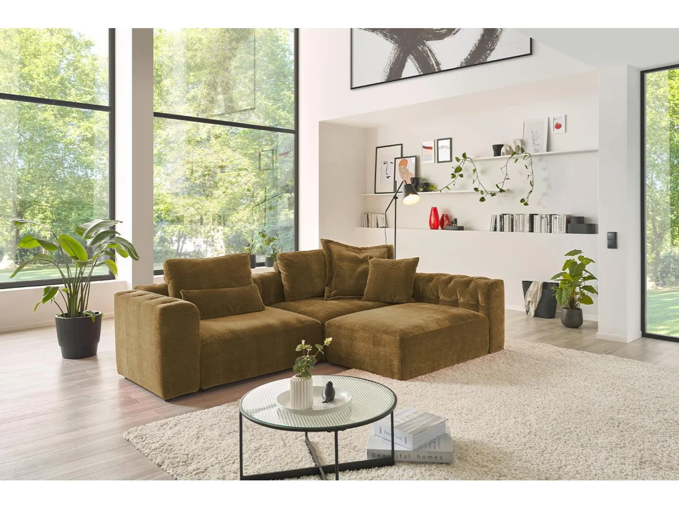 Modulsofa - Braun Cord - SEPHI