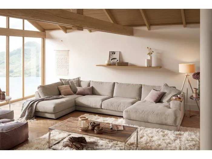 Wohnlandschaft - Taupe Cord - MADELINE