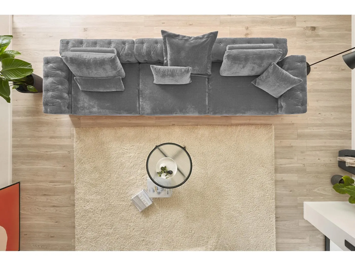 Modulsofa - Grau Cord - SEPHI