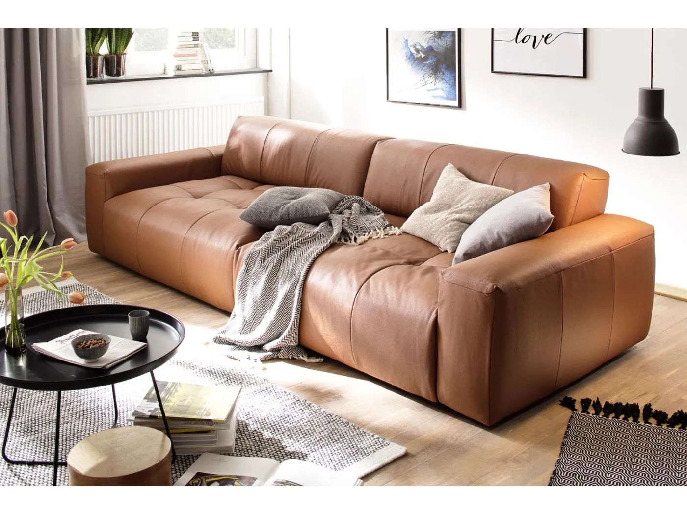 Ledersofa - Braun Leder - PALACE