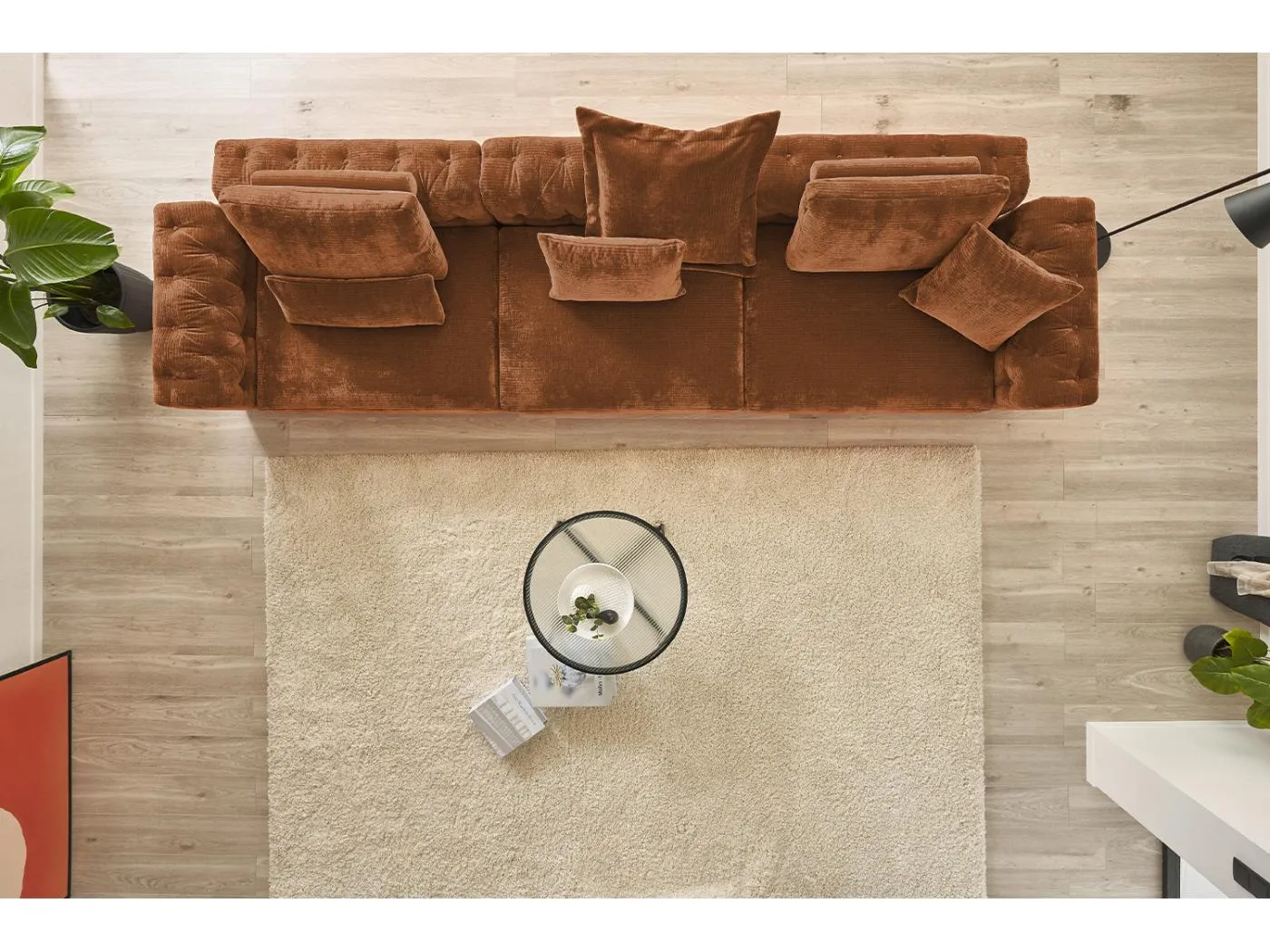 Modulsofa - Rotbraun Cord - SEPHI