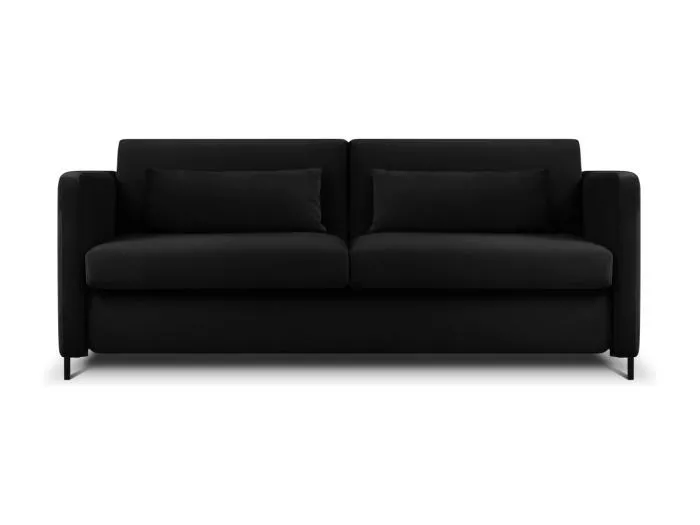 CXL by Christian Lacroix - 2-Sitzer ausklappbares Sofa "Yanis" Sitzer aus Samt schwarz - 182x102x80cm