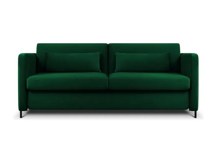 CXL by Christian Lacroix - 2-Sitzer ausklappbares Sofa "Yanis" Sitzer aus Samt flaschengrün - 182x102x80cm