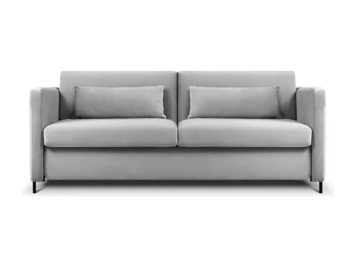 CXL by Christian Lacroix - 2-Sitzer ausklappbares Sofa "Yanis" Sitzer aus Samt grau - 182x102x80cm