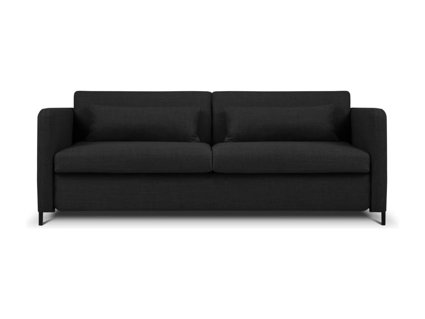 CXL by Christian Lacroix - 3-Sitzer ausklappbares Sofa "Yanis" Sitzer aus strukturiertem Stoff dunkelgrau - 202x102x80cm