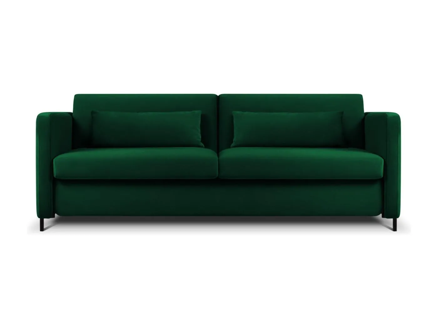 CXL by Christian Lacroix - 3-Sitzer ausklappbares Sofa "Yanis" Sitzer aus Samt flaschengrün - 202x102x80cm