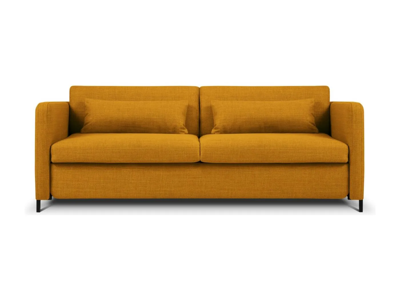 CXL by Christian Lacroix - 3-Sitzer ausklappbares Sofa "Yanis" Sitzer aus strukturiertem Stoff gold - 202x102x80cm