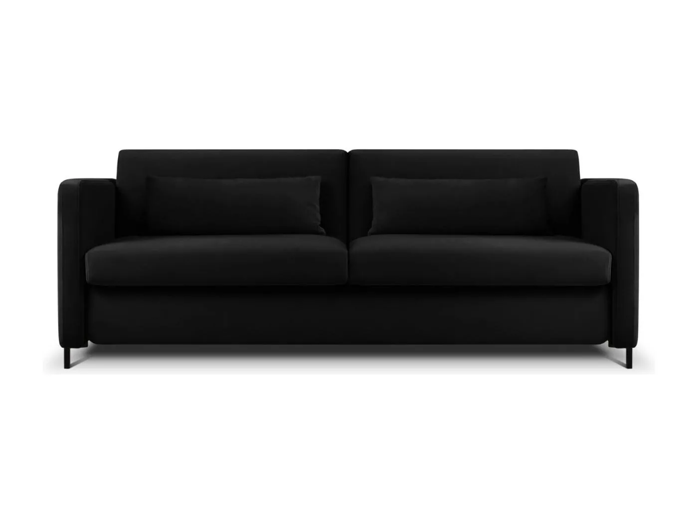 CXL by Christian Lacroix - 3-Sitzer ausklappbares Sofa "Yanis" Sitzer aus Samt schwarz - 202x102x80cm