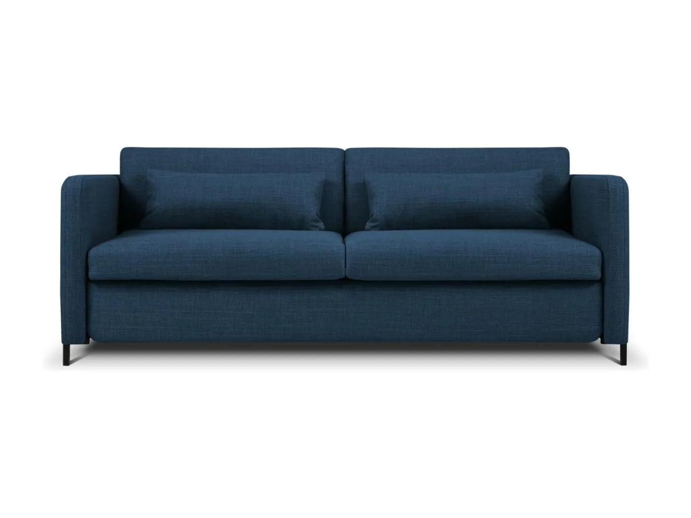 CXL by Christian Lacroix - 3-Sitzer ausklappbares Sofa "Yanis" Sitzer aus strukturiertem Stoff blau - 202x102x80cm