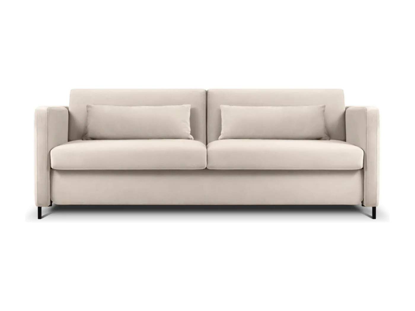 CXL by Christian Lacroix - 3-Sitzer ausklappbares Sofa "Yanis" Sitzer aus Samt beige - 202x102x80cm