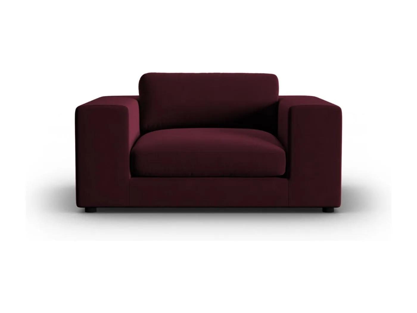 CXL by Christian Lacroix - 1,5-Sitzer Sofa "Tendance" Sitzer aus Samt dunkelrot - 156x122x72cm