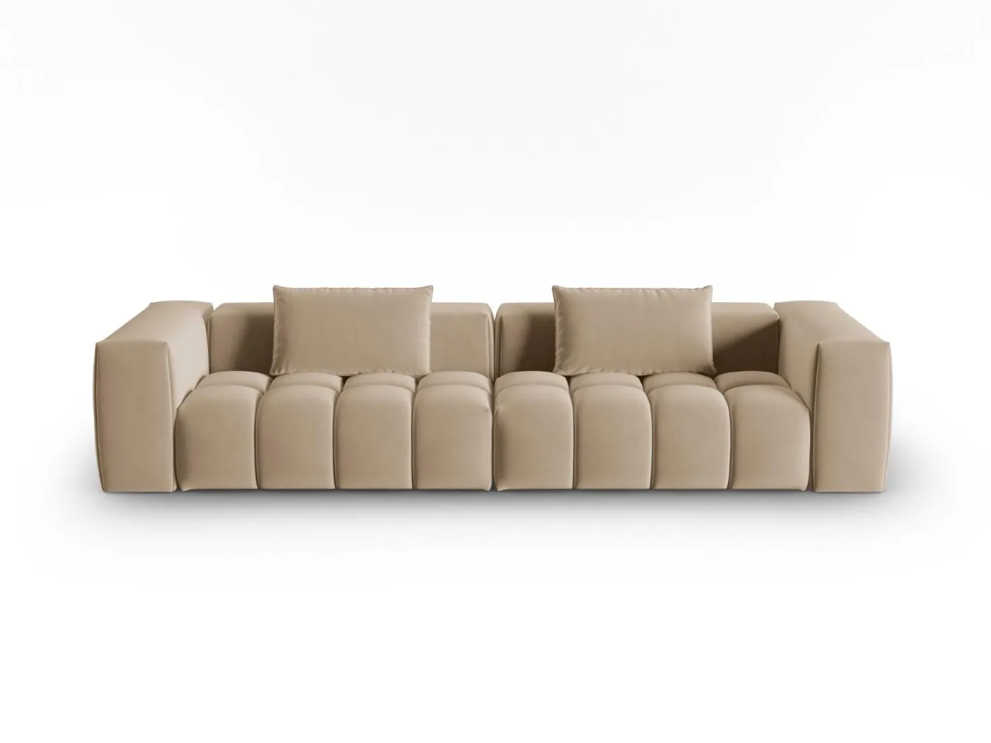 CXL by Christian Lacroix - 5-Sitzer modulares Sofa "Lorella" Sitzer aus Samt sand - 290x85x70cm