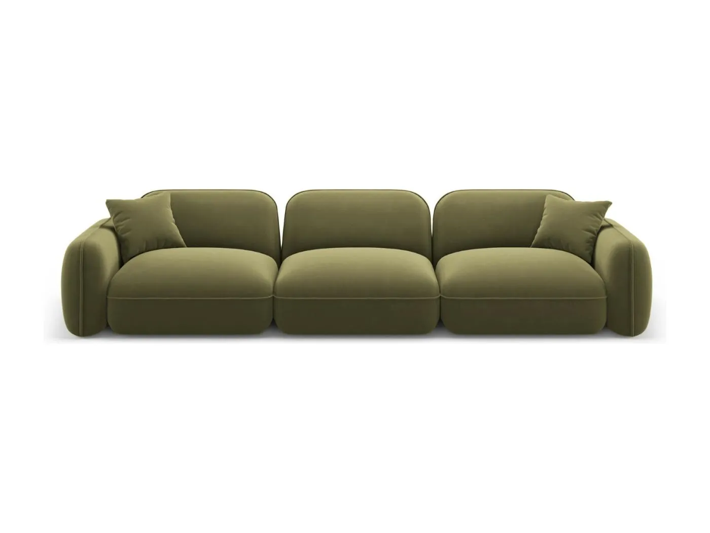 CXL by Christian Lacroix - 4-Sitzer modulares Sofa "Lucien" Sitzer aus Samt hellgrün - 320x90x70cm