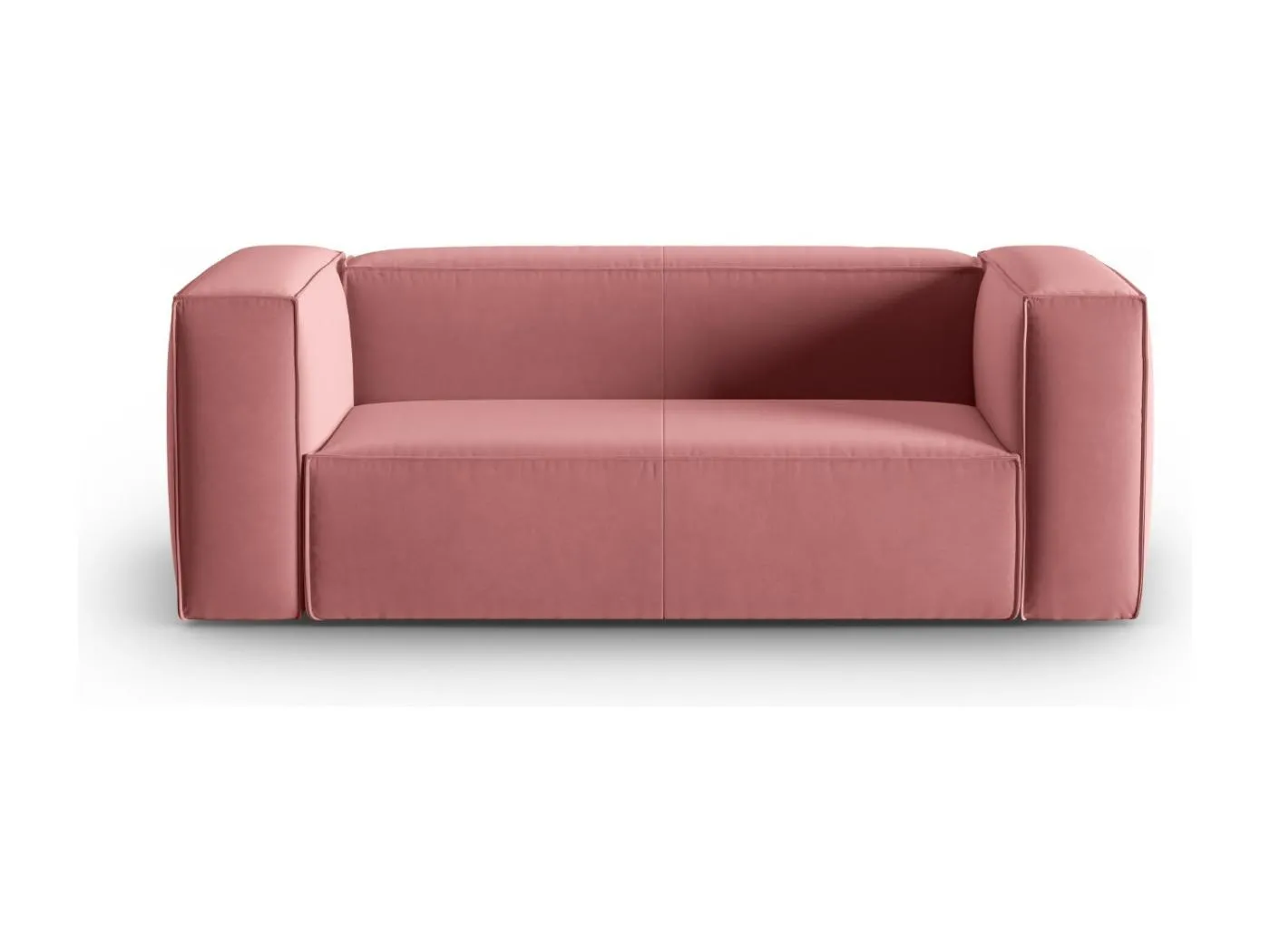 Cosmopolitan Design - 2-Sitzer Sofa "Mackay" aus Samt lachs - 150x94x73cm