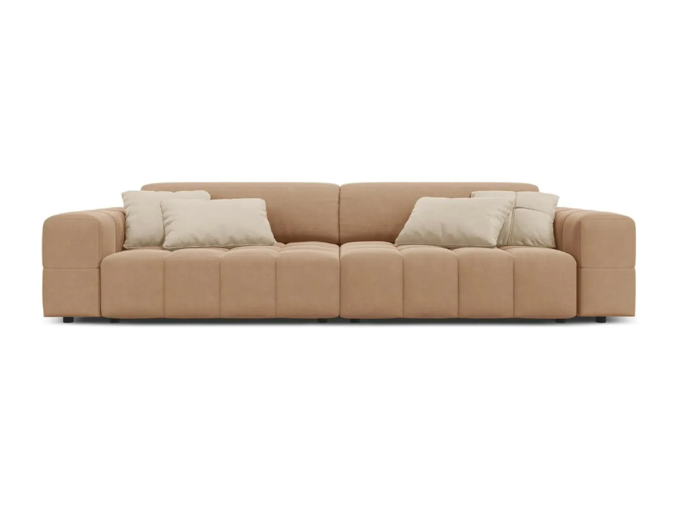 CXL by Christian Lacroix - 4-Sitzer Sofa "Luc" Sitzer aus Samt dunkelbeige - 244x102x70cm