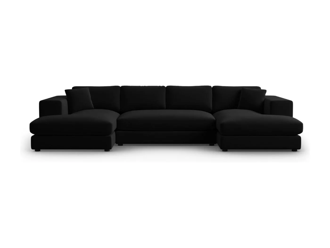 CXL by Christian Lacroix - 5-Sitzer Panoramasofa "Tendance" Sitzer aus Samt schwarz - 344x170x72cm