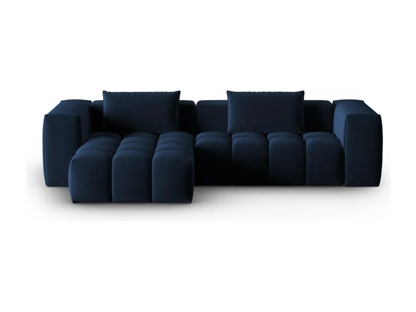CXL by Christian Lacroix - 3-Sitzer modulares Ecksofa links "Lorella" Sitzer aus Samt königsblau - 260x145x70cm