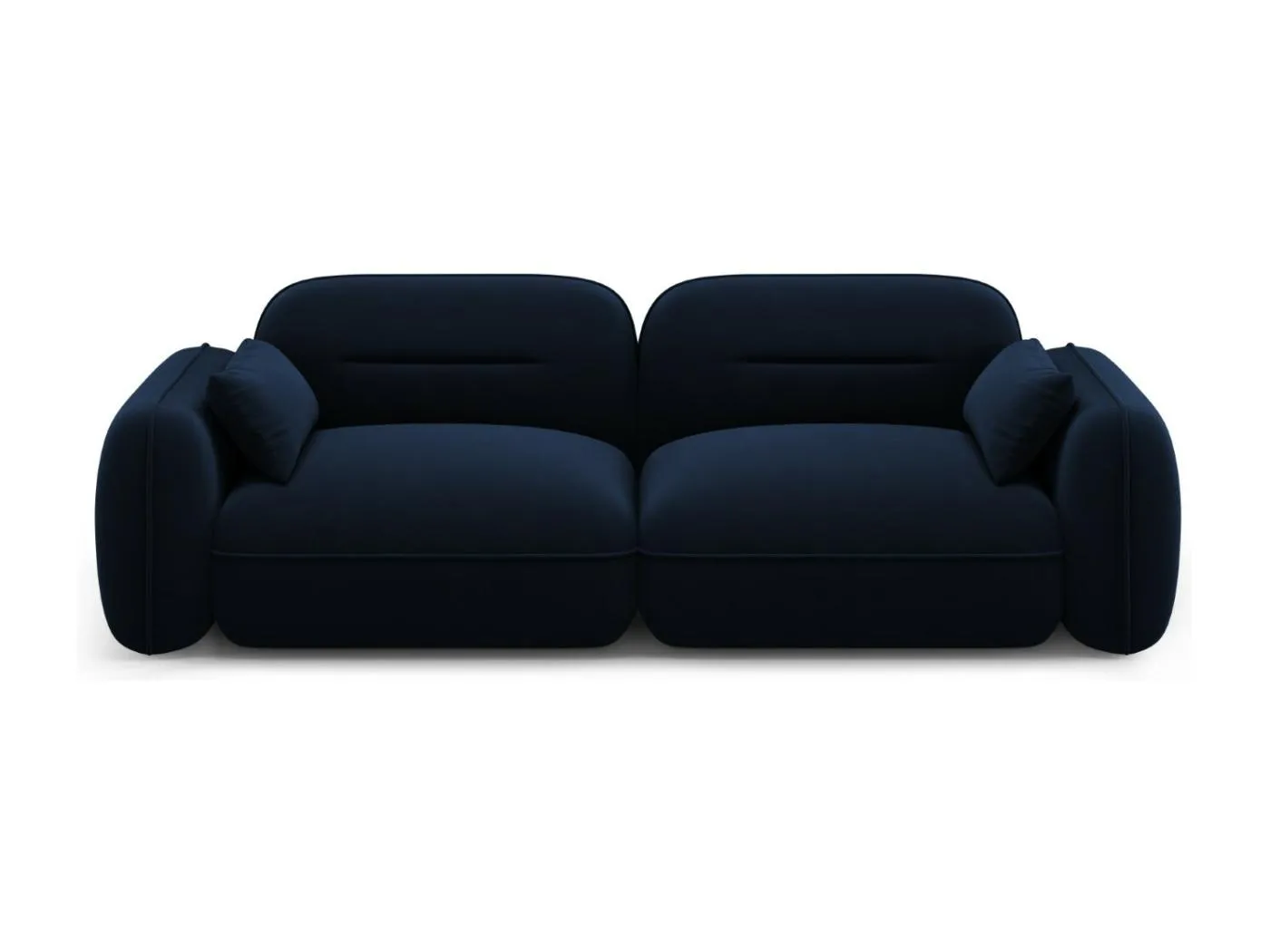 Cosmopolitan Design - 3-Sitzer modulares Sofa "Sydney" aus Samt königsblau - 230x90x70cm