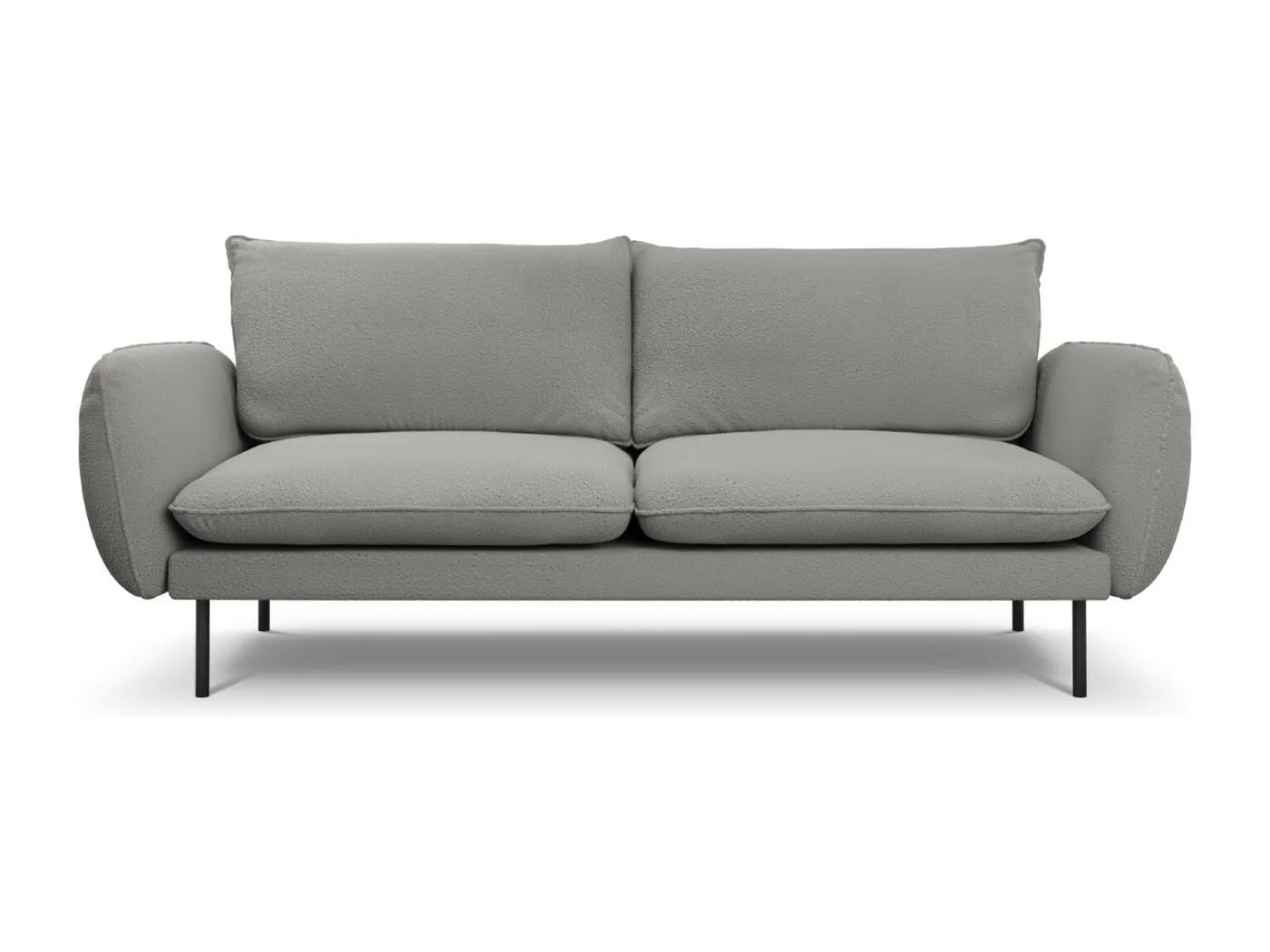 Cosmopolitan Design - 3-Sitzer Sofa "Vienna" aus Boucle grau - 200x92x95cm